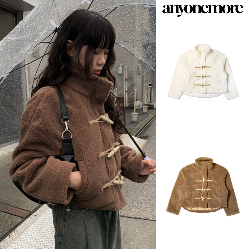 【Anyone more】Peanut Fleece Double Duffel Quilted Jumper
