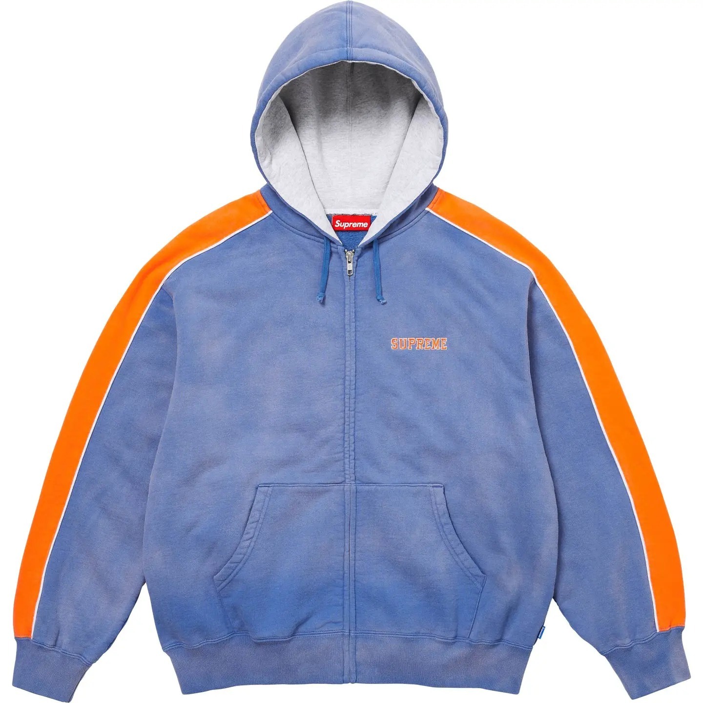 【SUPREME】State Zip Up Hoodie Sweatshirt Washed  -24FW