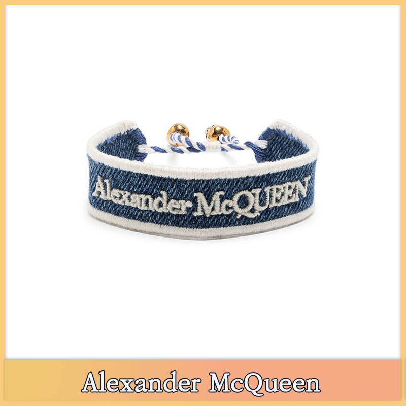 【Alexander McQueen】関税込★スカルファブリックブレスレット