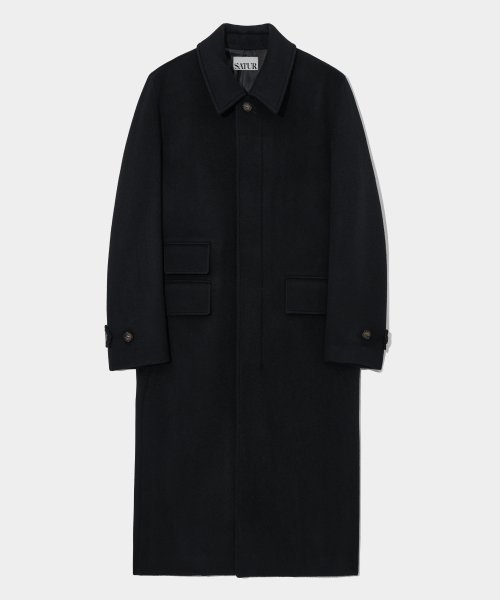 アウターその他 SATUR 3 Pocket Wool Balmacan Coat Classic Black SA23FWMC03BK