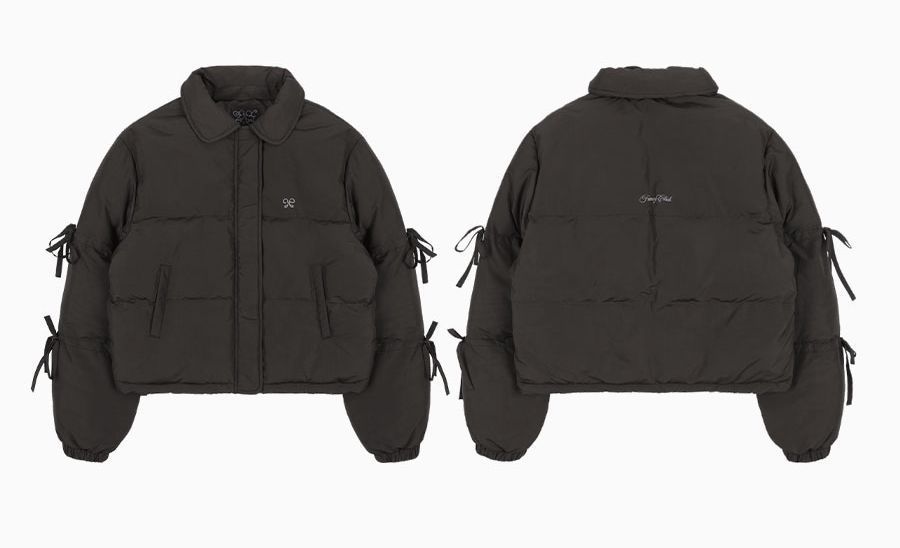 [FANCY CLUB] RIBBON COLLAR SHORT PUFFER /追跡付 FANCY CLUB] RIBBON COLLAR SHORT PUFFER /追跡付 (FANCY CLUB