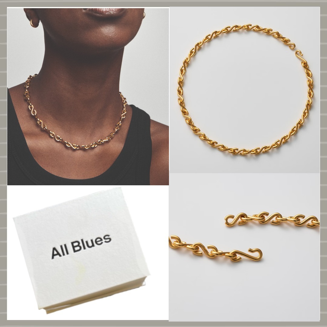 【All Blues】S ネックレス ゴールド Thin/ 42cm