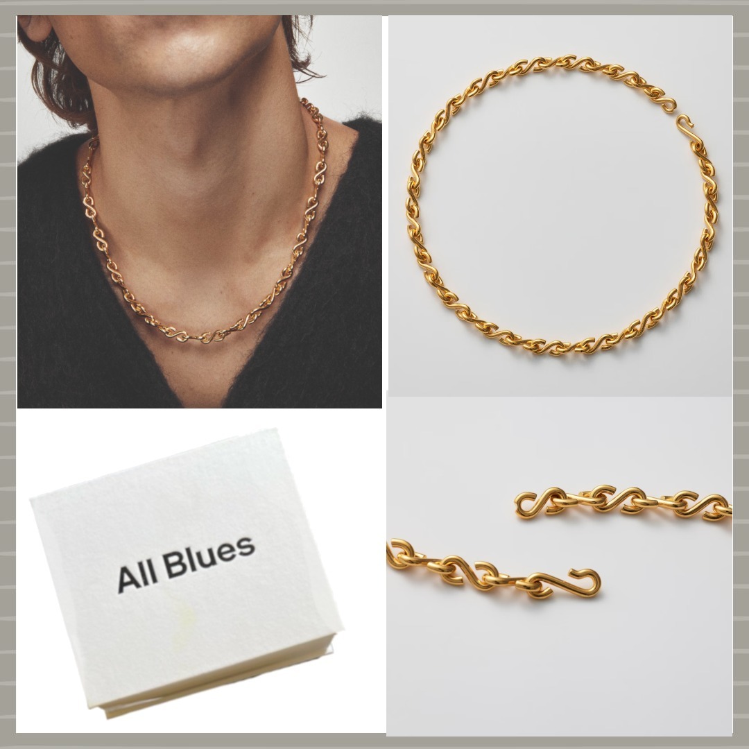 【All Blues】S ネックレス ゴールド Thin/ 52cm
