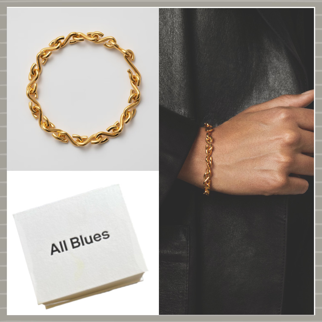 【All Blues】S bracelet Thin ゴールド ブレスレット