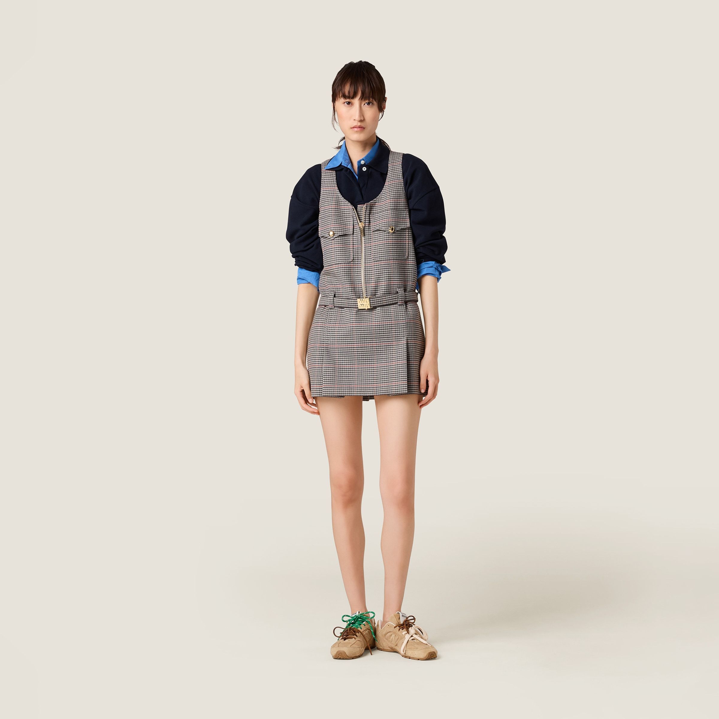 《上品な逸品》【miumiu】チェック柄ドレス