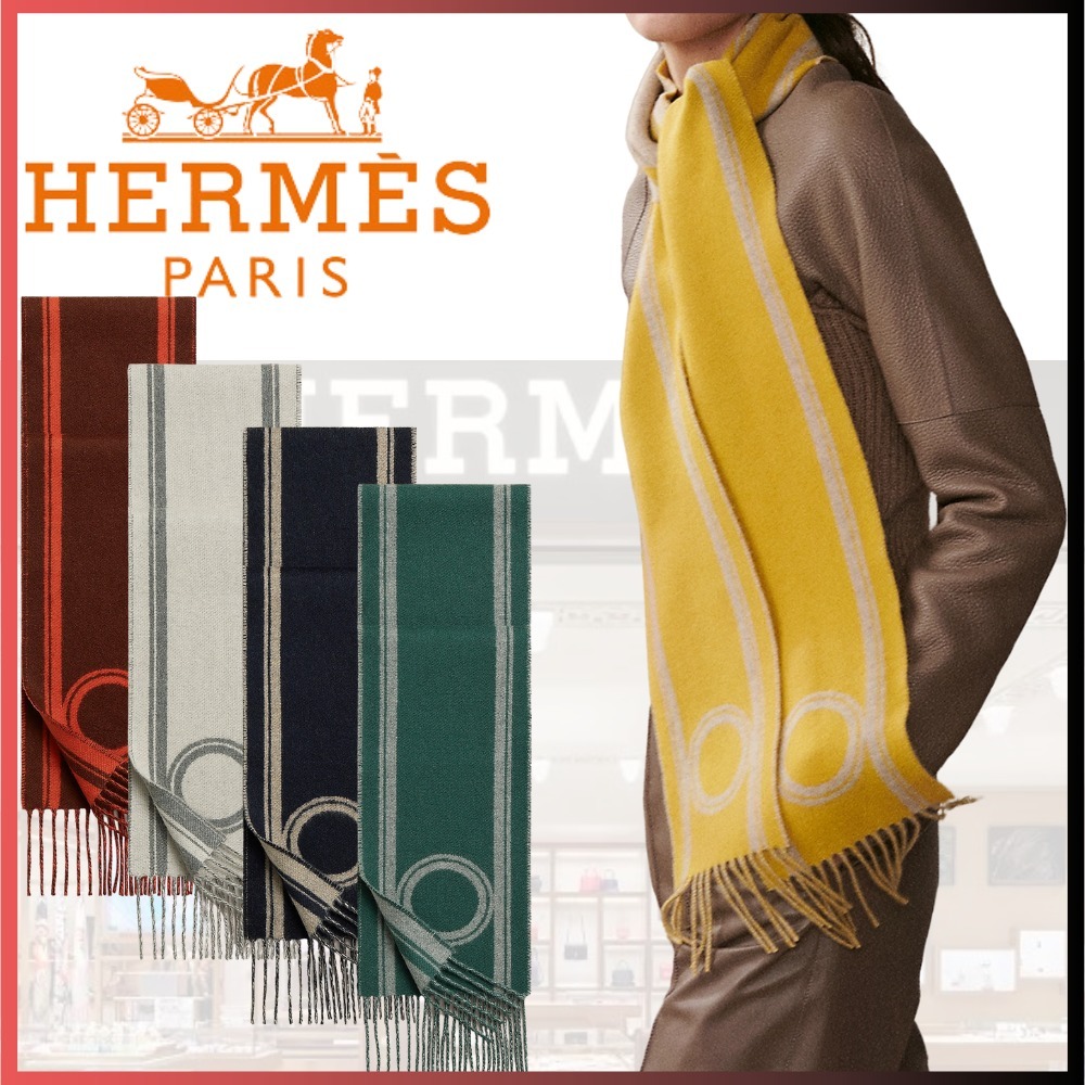 【首元を優雅に彩る今季の大本命♪】HERMES カシミヤマフラー