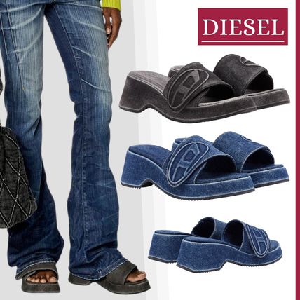 【送料込み】DIESEL ベルトサンダル ミュール 25.5cm DIESEL(ディーゼル) サンダル・ミュール(レディース