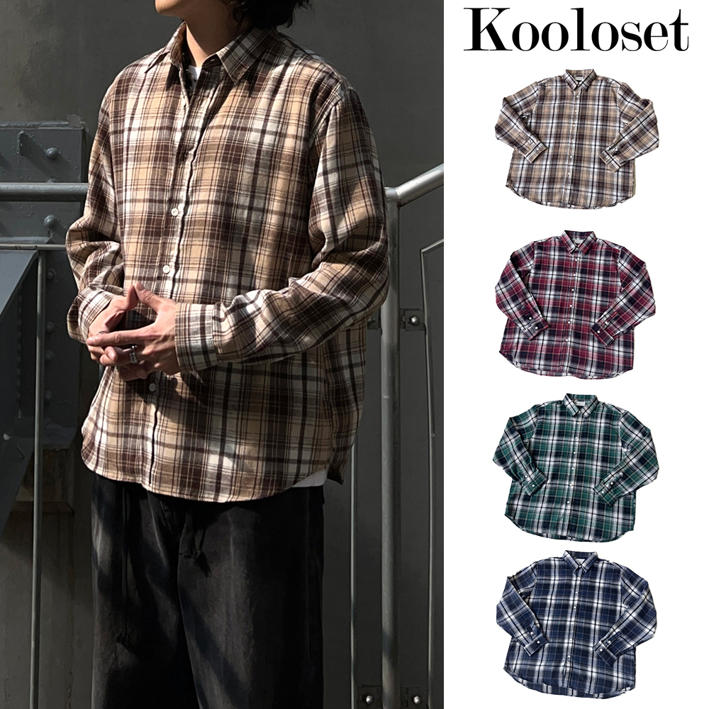 【KOOLOSET】Nerd Vintage Check Shirt