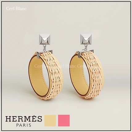 【国内正規総代理店アイテム】 イエロー（黄色）系 日本 ピアス(レディース HERMES(エルメス) アクセサリー