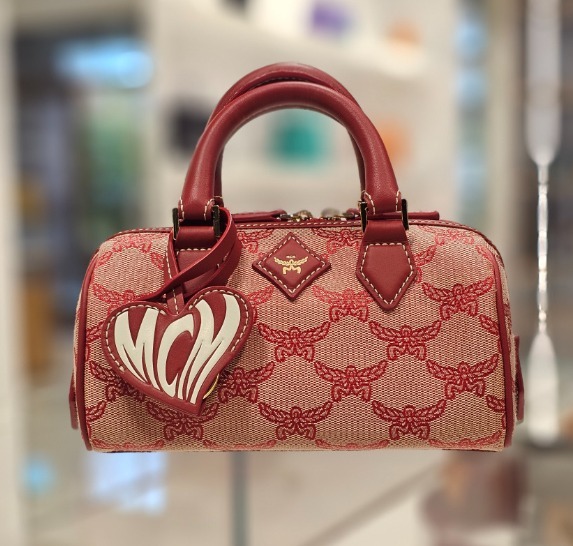 [MCM] Ella ロレトス ジャカード ボストンバッグ