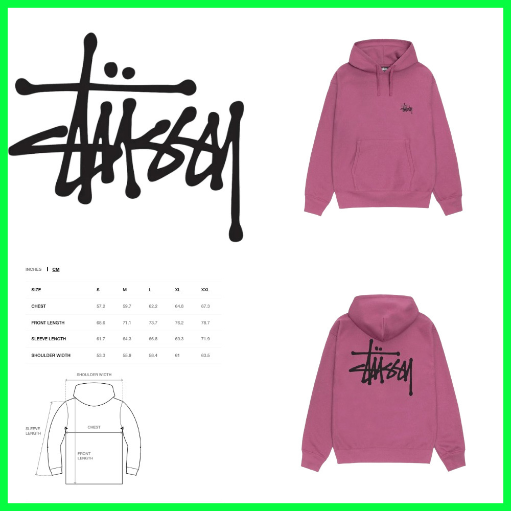 ★Stussy Basic Stussy Hoodie Berry 2024★