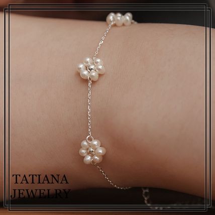 【TATIANA】Pearl Flower Bracelet 韓国発 ブレスレット 韓国ファッション TATIANA(タチアナ) アクセサリー(レディース