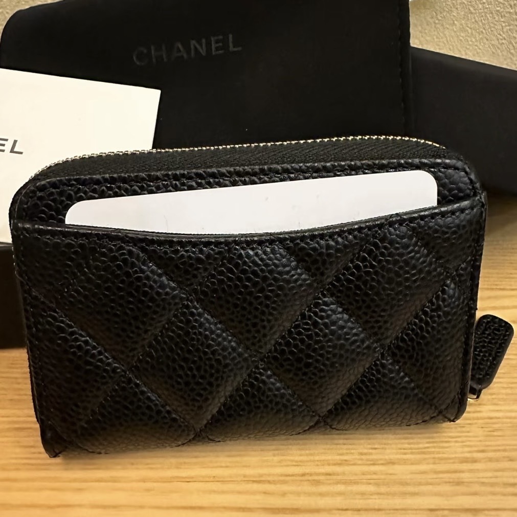 CHANEL《クラシック♪》ジップコインパース BK