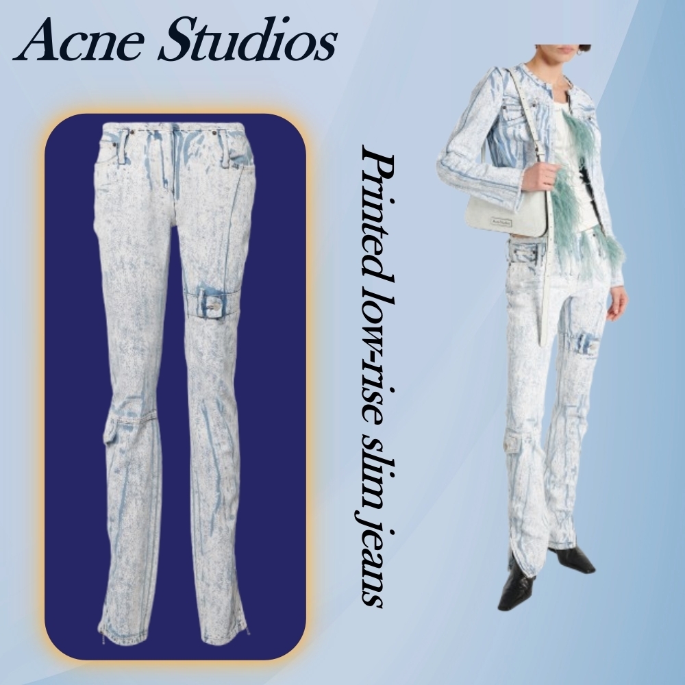◆ACNE STUDIOS プリントローライズスリムジーンズ