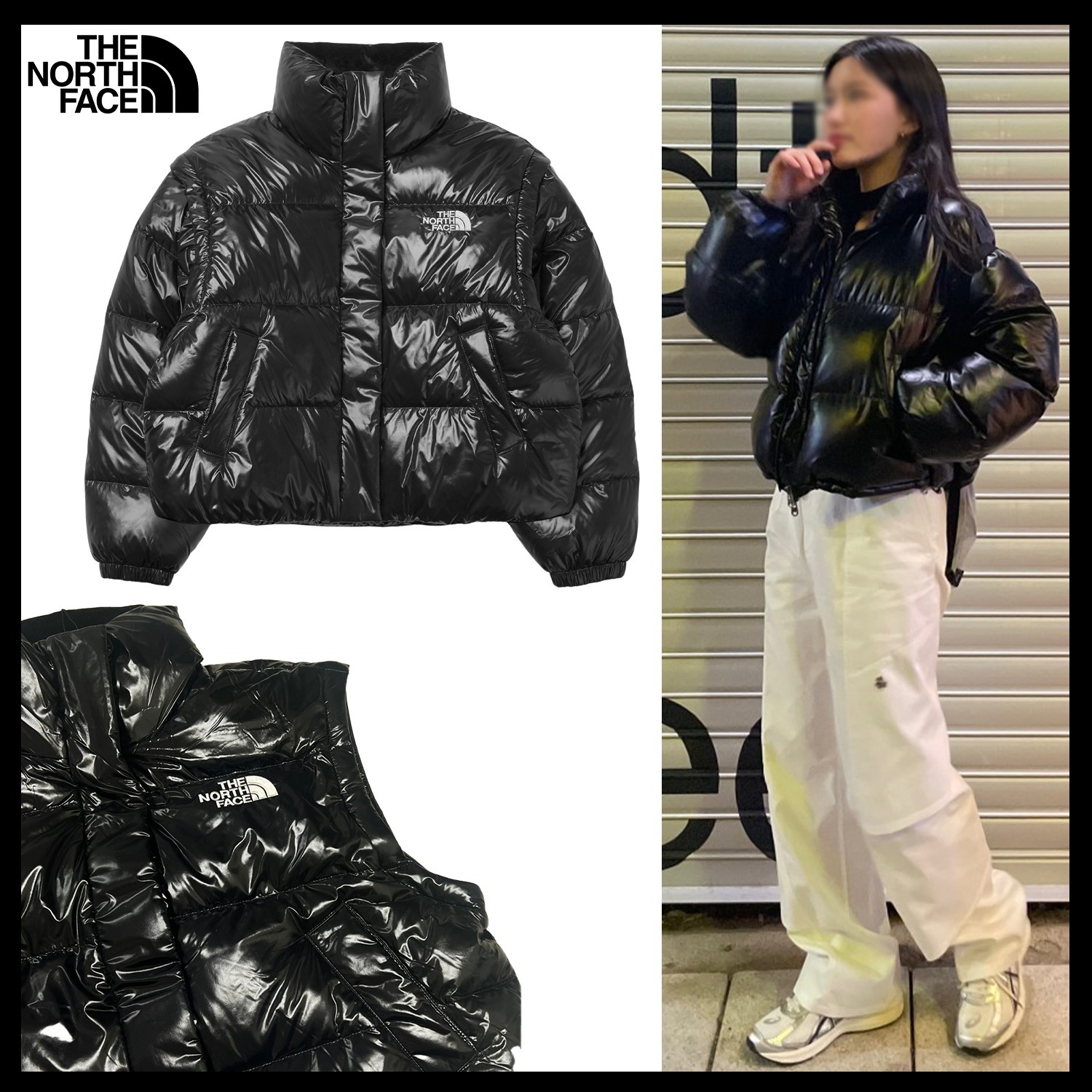【The North Face】W White Label Glossy Detachable DownJacket
