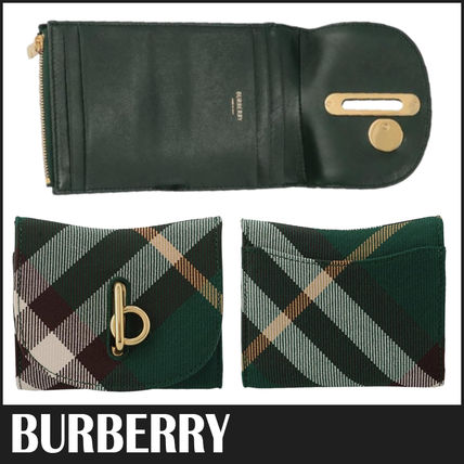 グリーン（緑）系 Burberry(バーバリー) 折りたたみ財布