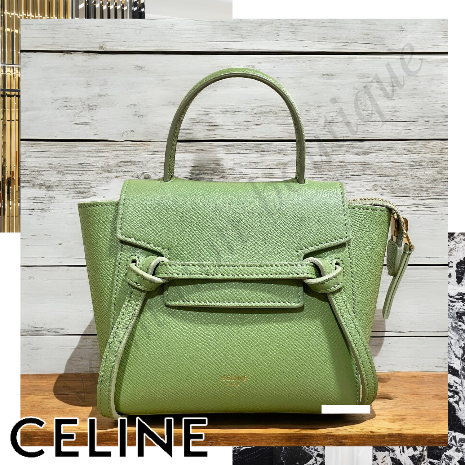 CELINE belt bag pico ハンドバッグ 2WAY グリーン