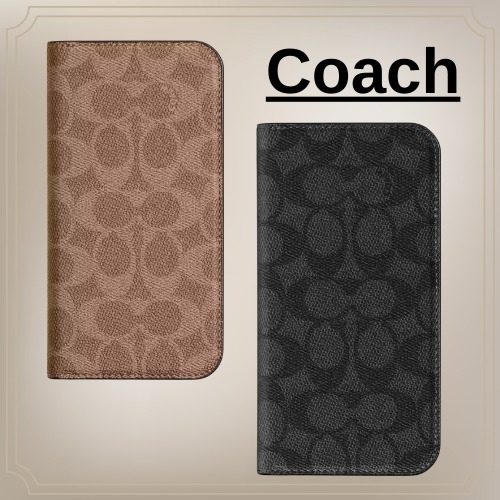 【Coach】IPHONE 16 PRO フォリオ・シグネチャー キャンバス