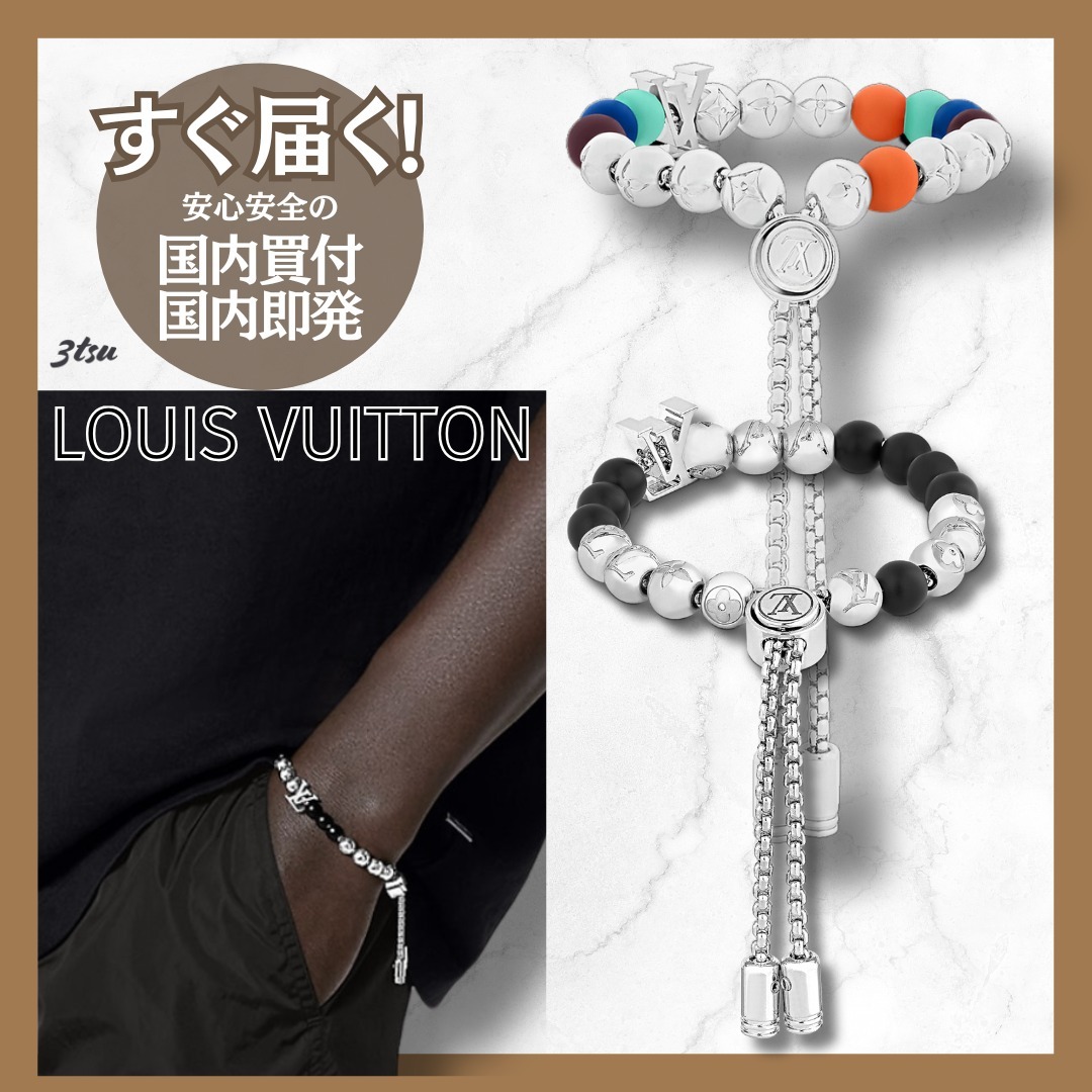 【直営店】Louis Vuitton★ブレスレット モノグラム ビーズ 2色