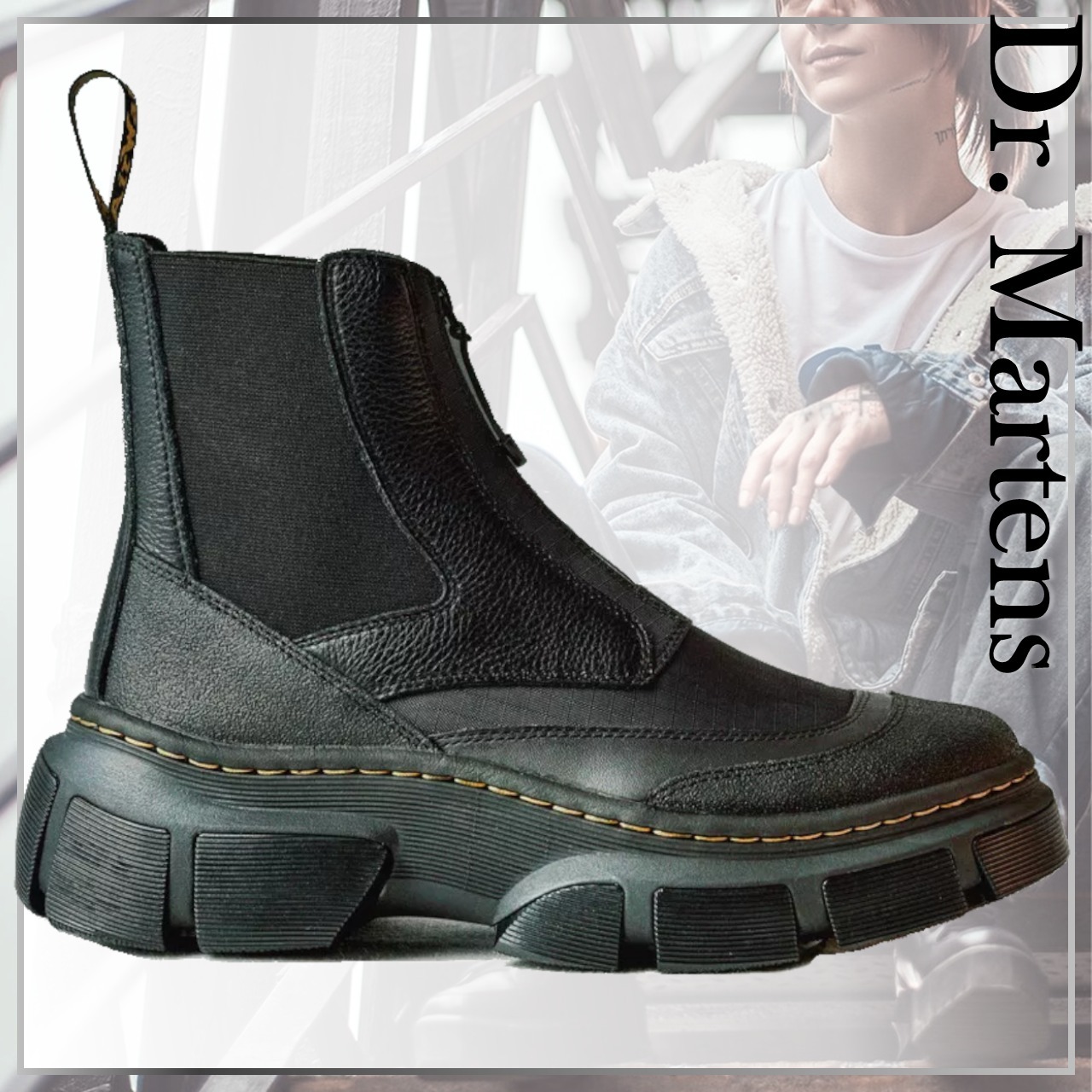 人気*Dr. Martens 2976 DMXL プラットフォーム チェルシーブーツ