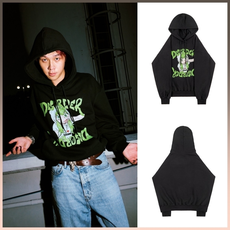 パーカー・フーディ SUNDAYOFFCLUB I Love Techno Hoodie Black HOODIE
