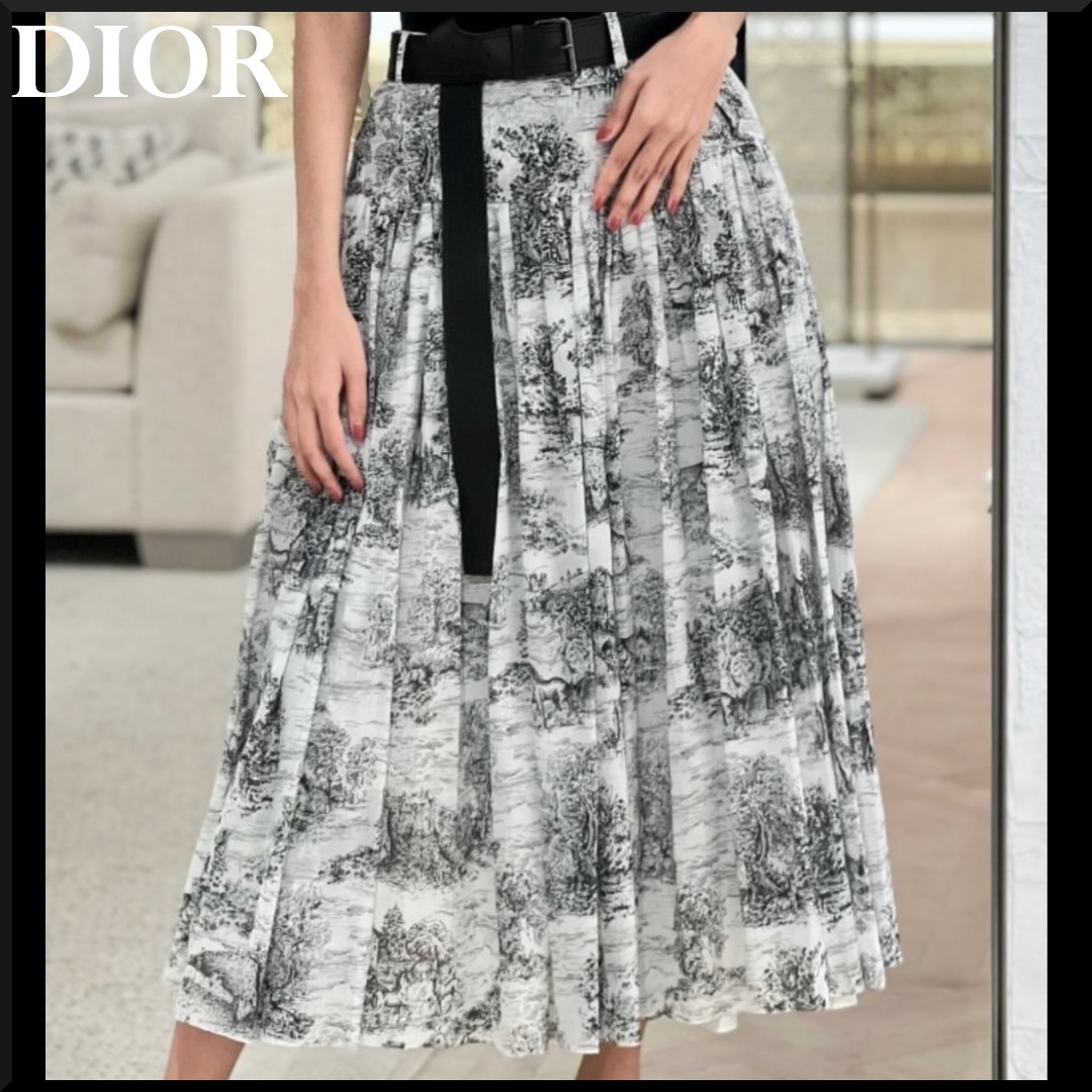 【安心の国内配送☆】Dior プリーツ ミディスカート