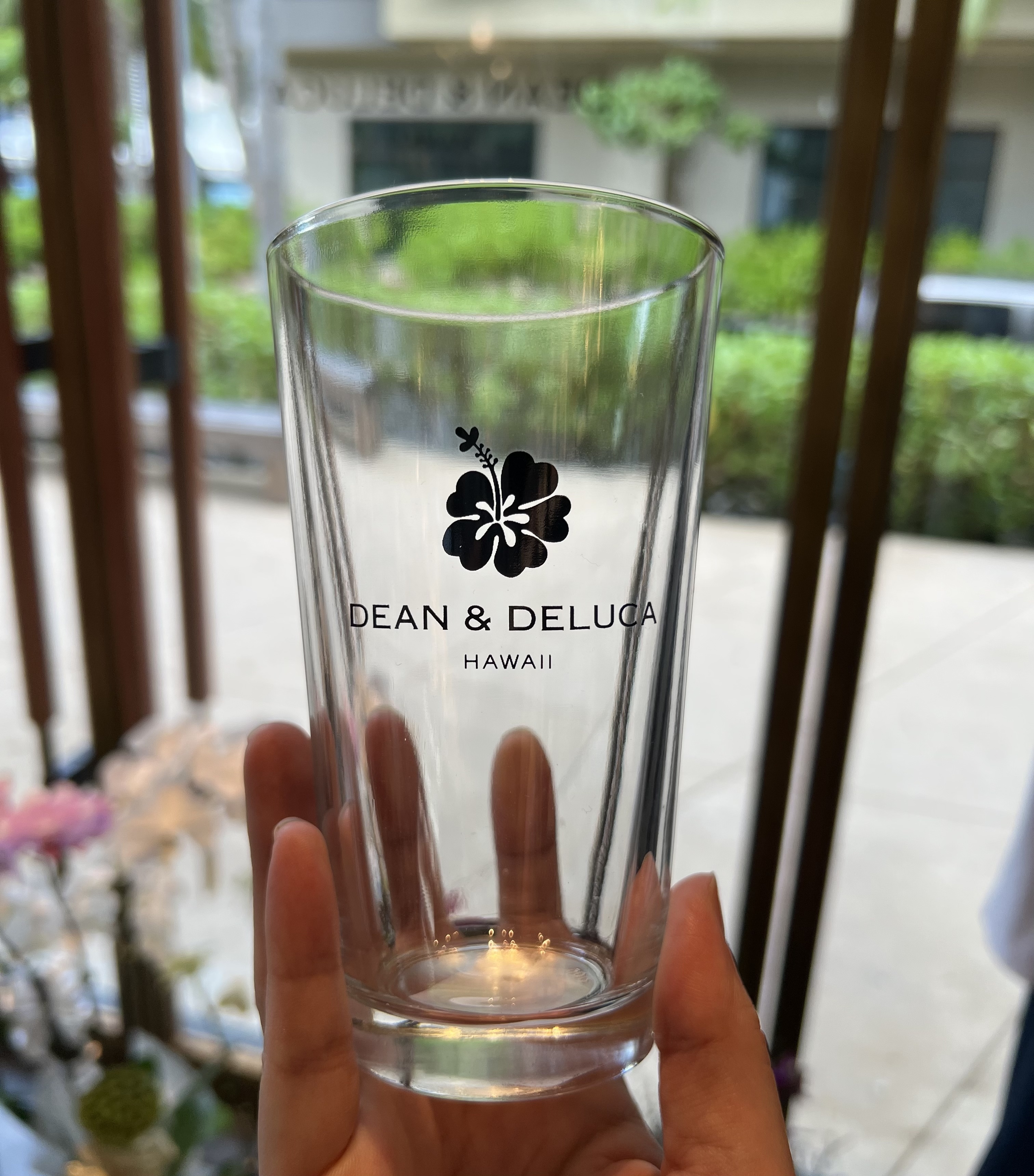 DEAN&DELUCAハワイ限定 ★ ハイビス柄ロゴ入 ピントグラス １個