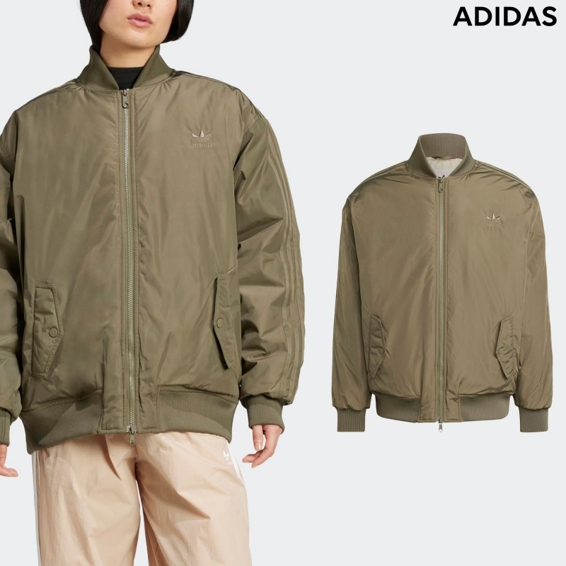 [ADIDAS] ボンバージャケット SST オーバーサイズ オリーブ