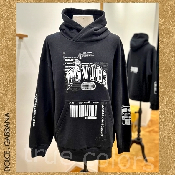 DOLCE&GABBANA DGVIB3ロゴ&コードプリント スウェットフーディ