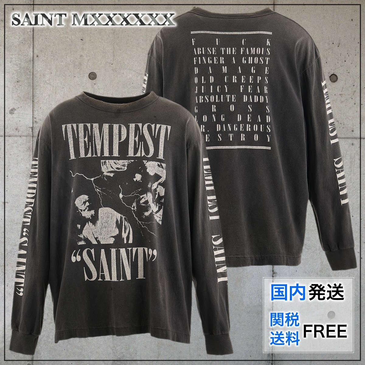 【国内買付】SAINT Mxxxxxx TEMPEST LS TEE ロンT ロゴ コットン