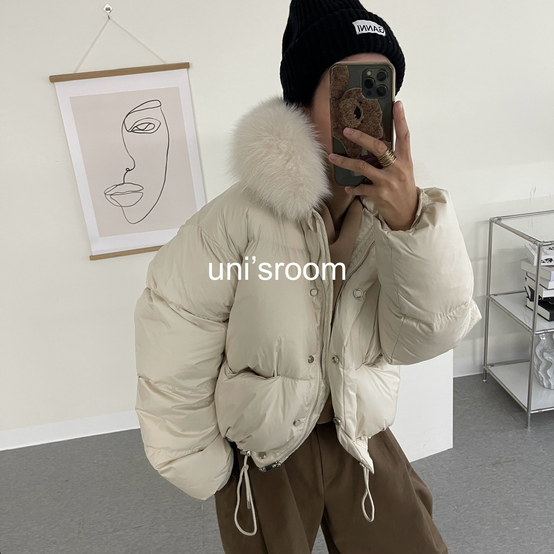 uni's room■ファックスファーラウンドダウン OT-AW25-17IV