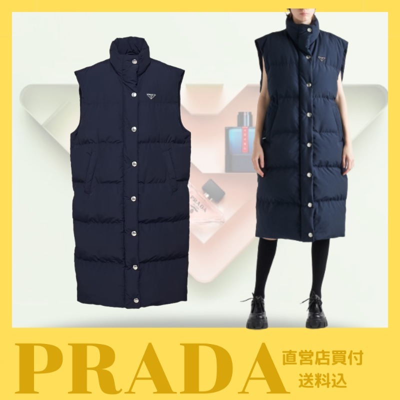 新作☆【PRADA】ロングノースリーブダウンジャケット