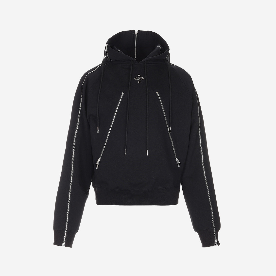 【SURGERY】four directions zippers hoodie 'black'