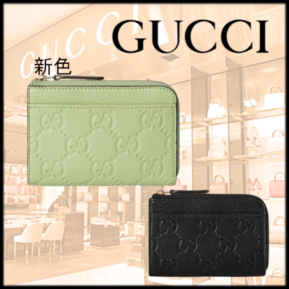 新色発売♪【GUCCI】〔GGエンブレム〕ジップ カードケース