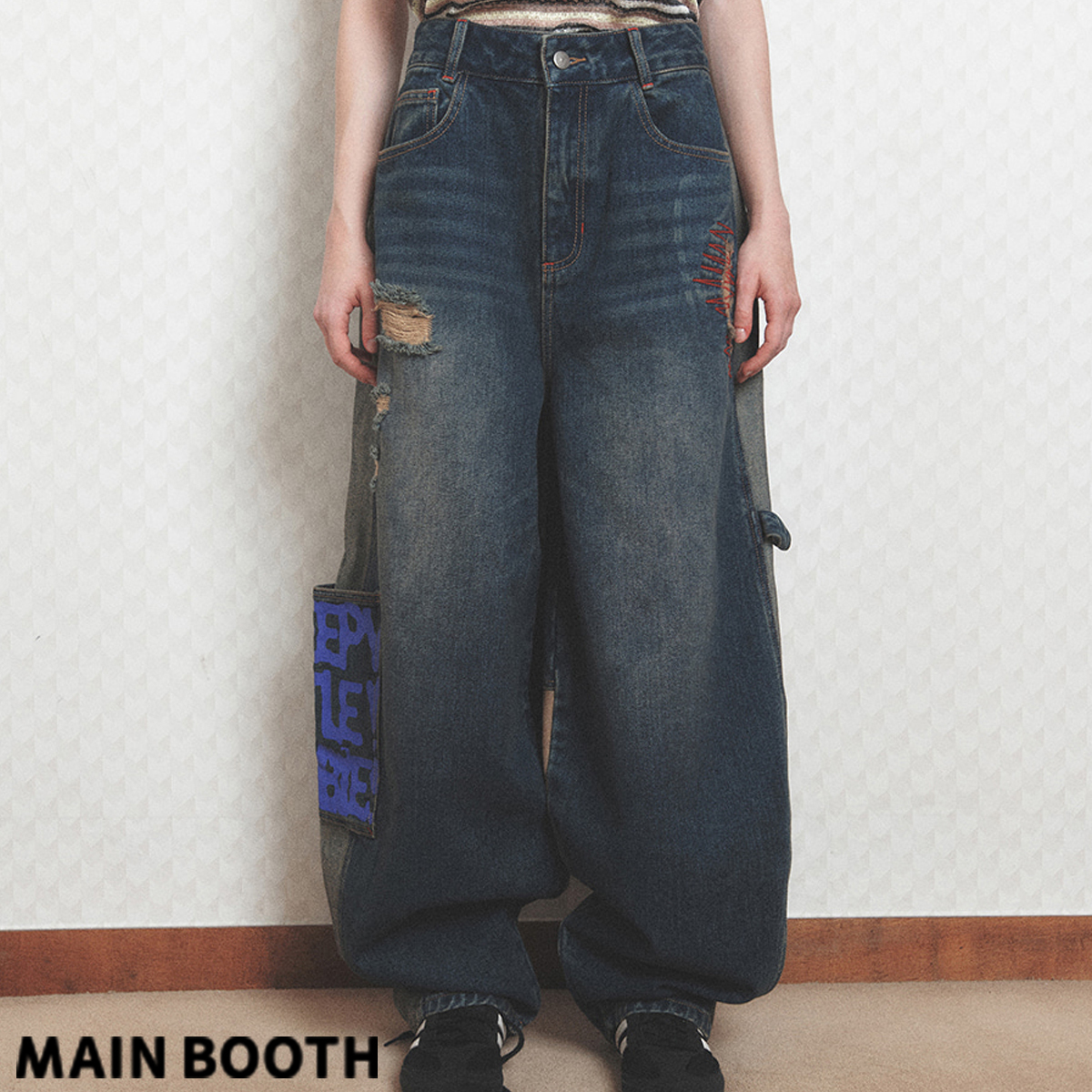 ★MAINBOOTH★LAB.017 Balloon Denim Pants(INDIGO)★正規品