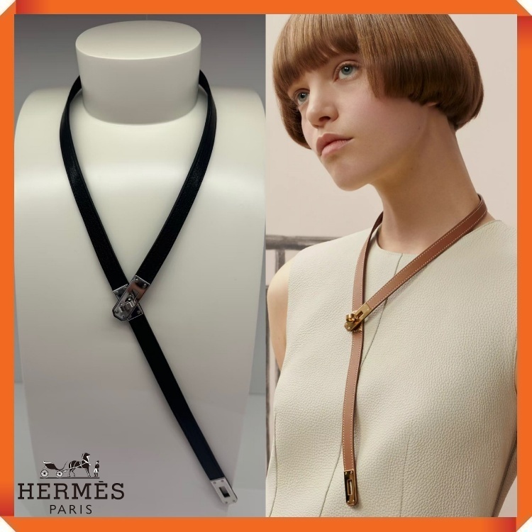 【主役級の存在感！】HERMES ケリーネクタイネックレス