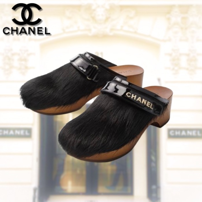 ◆ファーがおしゃれ◆CHANEL クロッグ サンダル