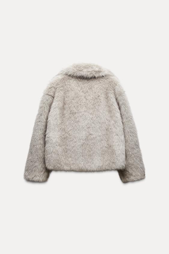 【ZARA】フェイクファー ジャケット ZW COLLECTION 4360/246 ZARA】フェイクファー ジャケット ZW COLLECTION 4360/246