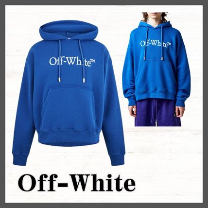 【24AW NEW】Off-White_men / ロゴ フーディ / Blue 24AW NEW】Off-White_men / ロゴ フーディ / Blue
