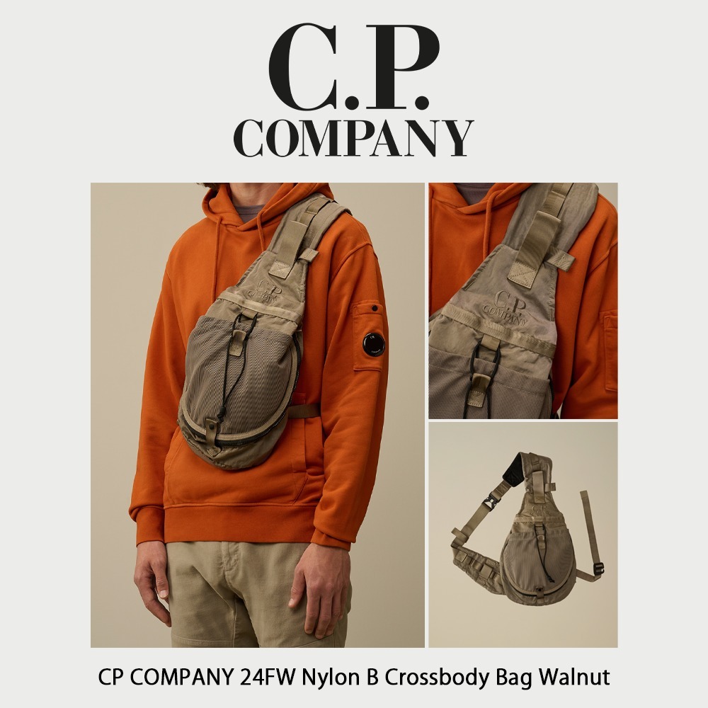 【CP COMPANY】 24FW Nylon B Crossbody Bag Walnut