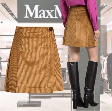 ★Max&Co★アウトレット★コーデュロイショートラップスカート♪