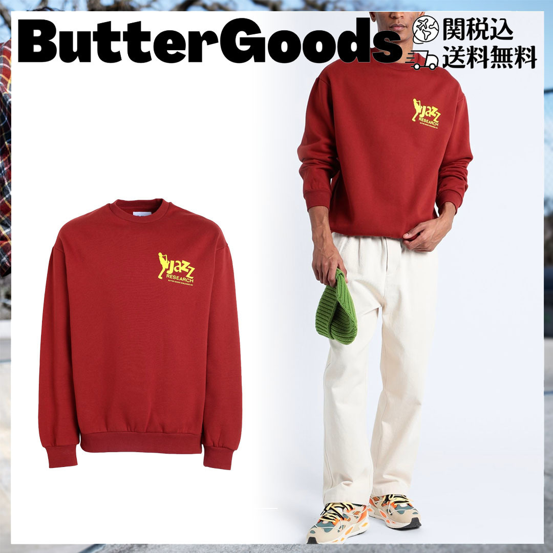 スウェット【BUTTER GOODS】関税込送料無料 フリース素材 長袖