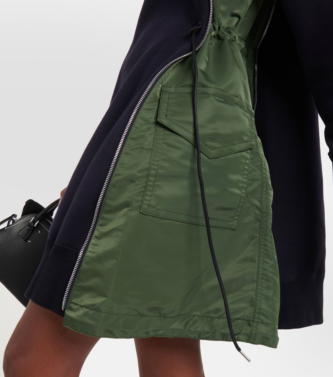 【SACAI】人気☆ サカイ サイドパネル コットン製ミニドレス SACAI】人気☆ サカイ サイドパネル コットン製ミニドレス