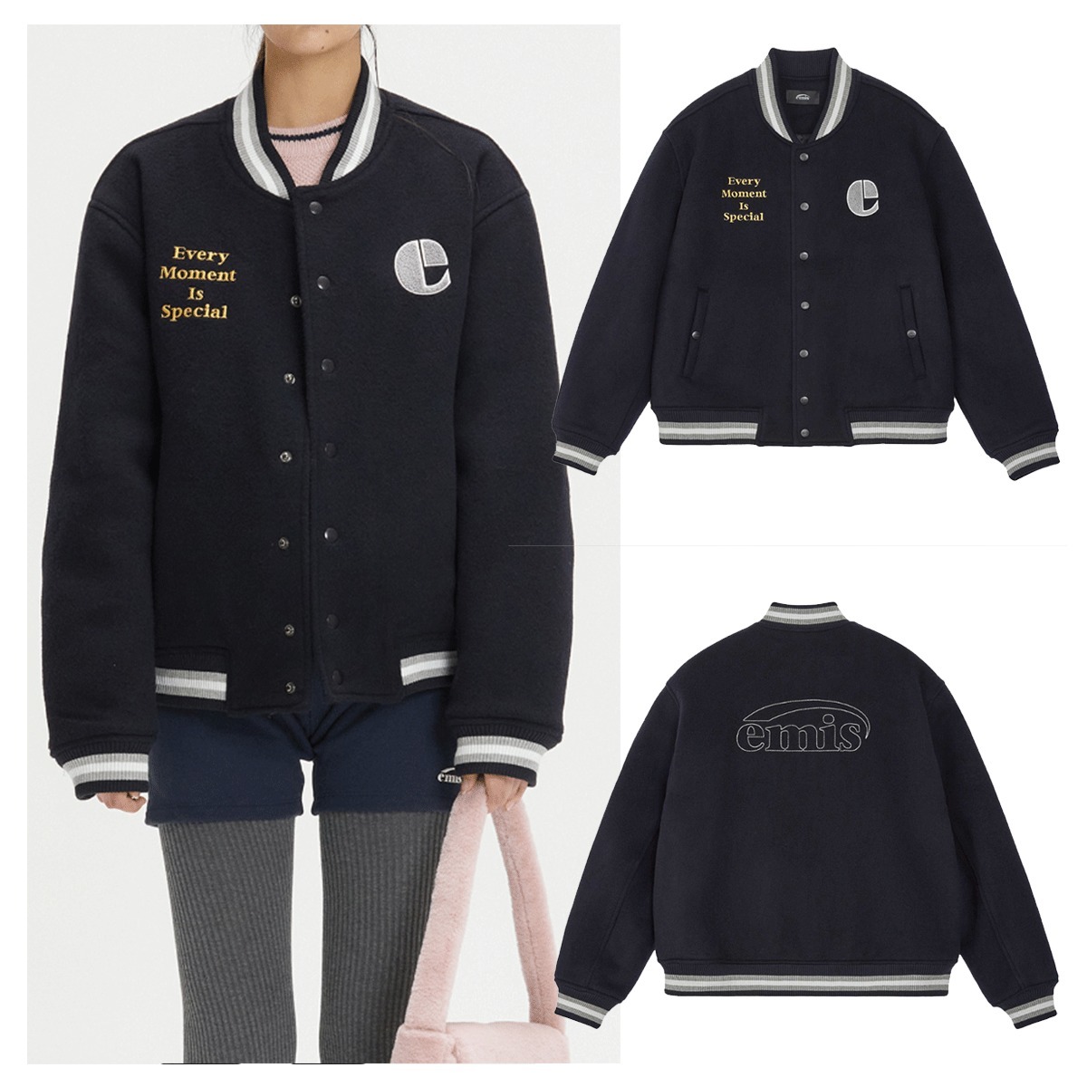 ジャケット EMIS EMIS WOOL VARSITY JACKET 4BNY281