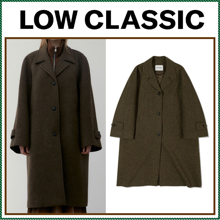 【LOW CLASSIC】 CASHMERE RAGLAN SLEEVE COAT /追跡付