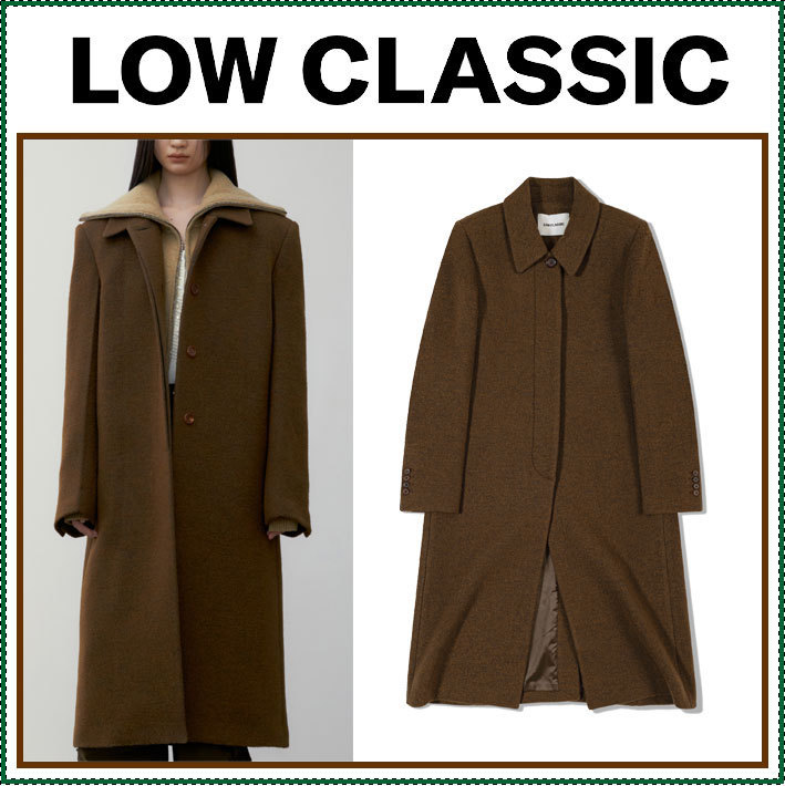 【LOW CLASSIC】 FLUFFY WOOL SINGLE MAC COAT /追跡付