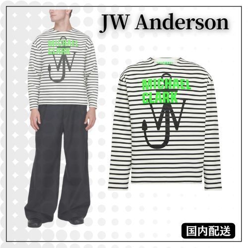 JW ANDERSON◆マイケルクラーク ストライプスウェットシャツ