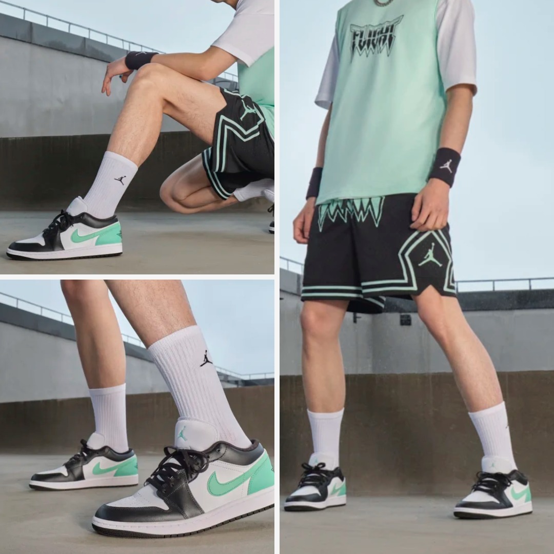 送料込み 追跡あり Nike Air Jordan 1 Low Green Glow