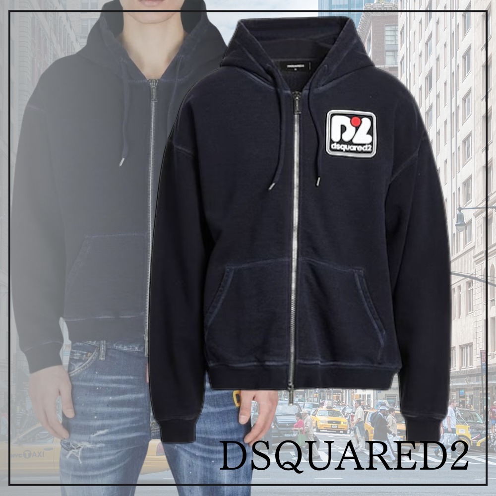 【使いやすい】DSQUARED2 ジップアップスウェットパーカー