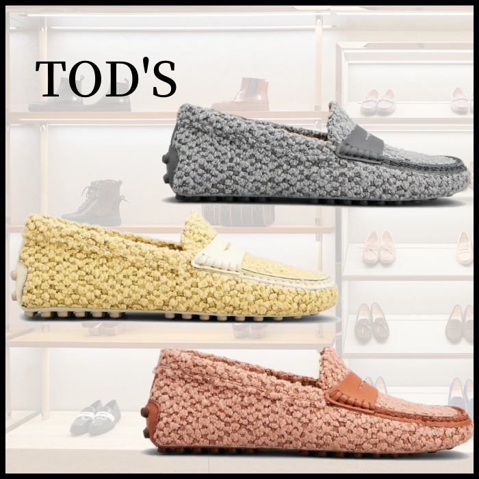 ◆TOD´S◆ゴンミーニファブリック＆レザードライビングシューズ